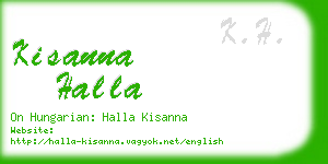 kisanna halla business card